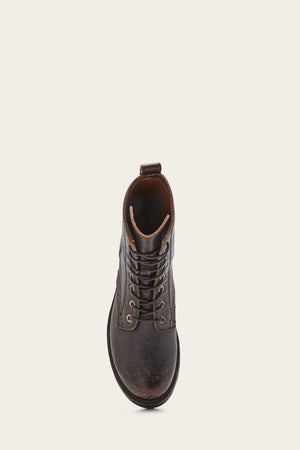 Frye veronica combat dark brown online