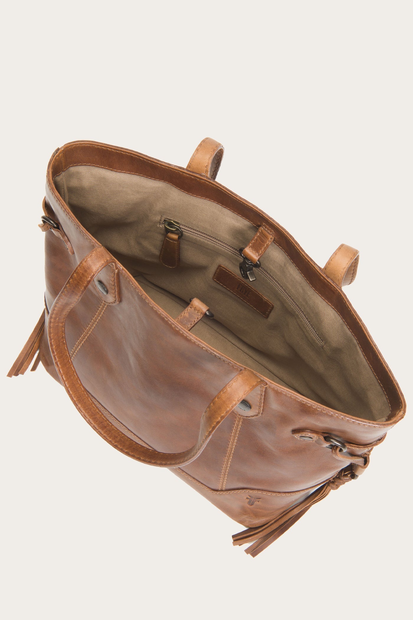 Frye Caelan Satchel Cognac Leather purse Handbag With Extra shoulder Strap  New | eBay