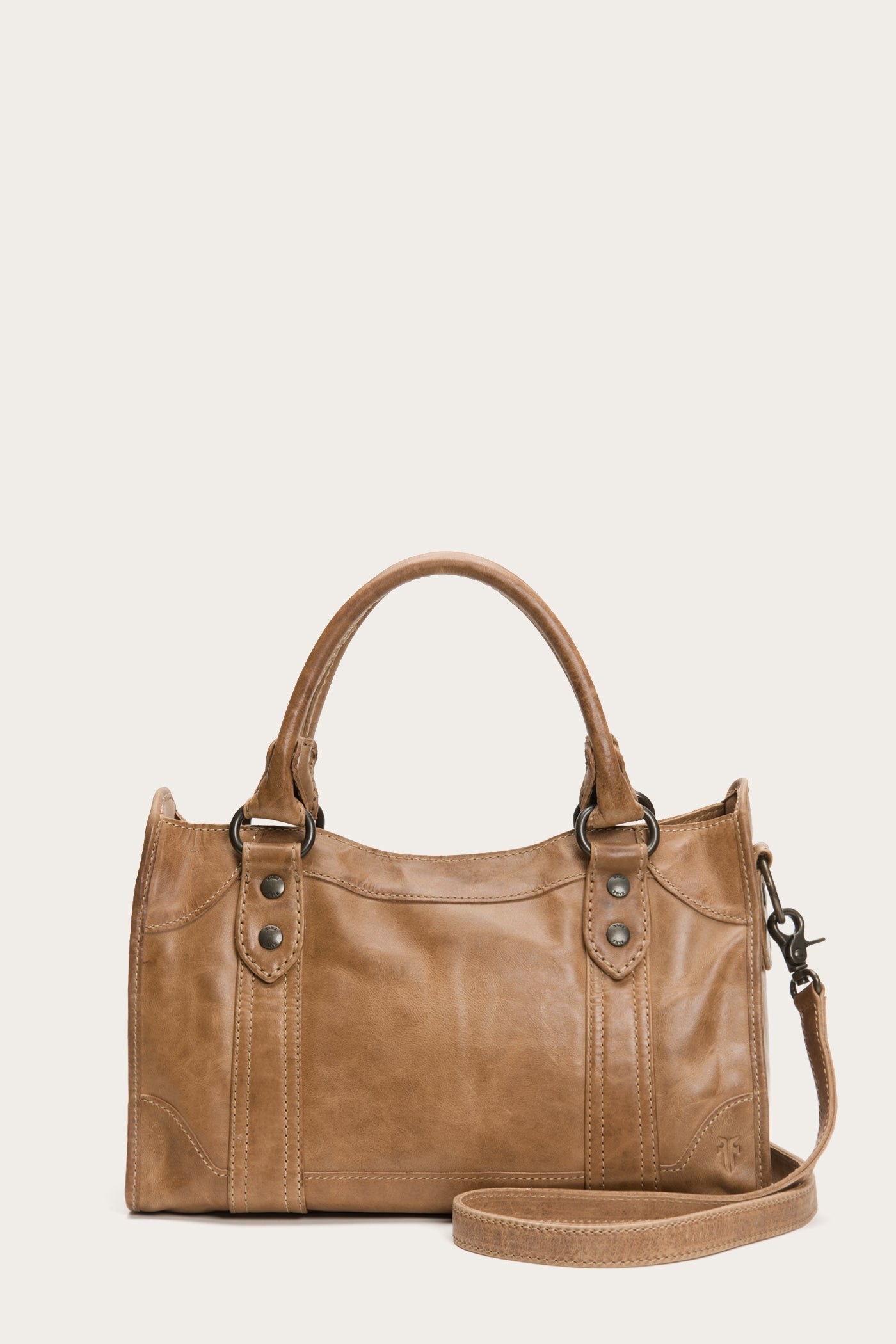 Melissa Red Saffiano Leather Satchel Bag