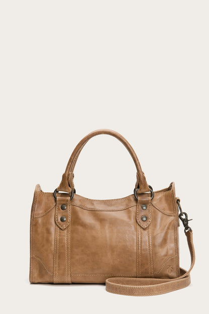 Frye Melissa leather satchel & store Frye Melissa Trifold Leather Wallet, Cognac color